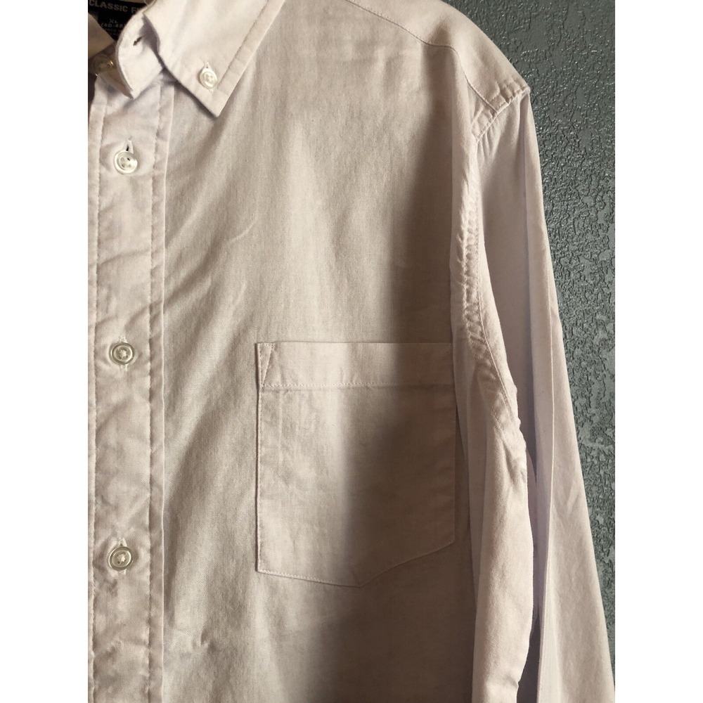 George Mens Dress Shirt XL 46-48 White Long Sleeve Button Down Classic Fit NEW - Picture 7 of 12